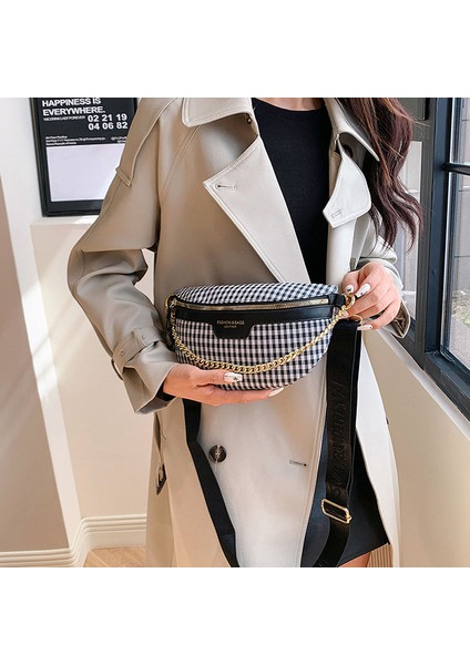 Yeni Moda Gündelik Ekose Omuz Çantası Kadın Kore Banliyö Bel Çantası Göğüs Çantası Omuz Çantası Gelgit (Yurt Dışından) fırsatları