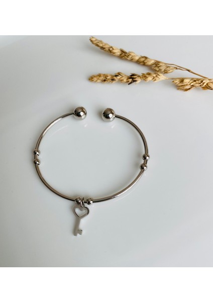 Paslanmaz Çelik Silver Figürlü Ayarlanabilir Bilezik modelleri