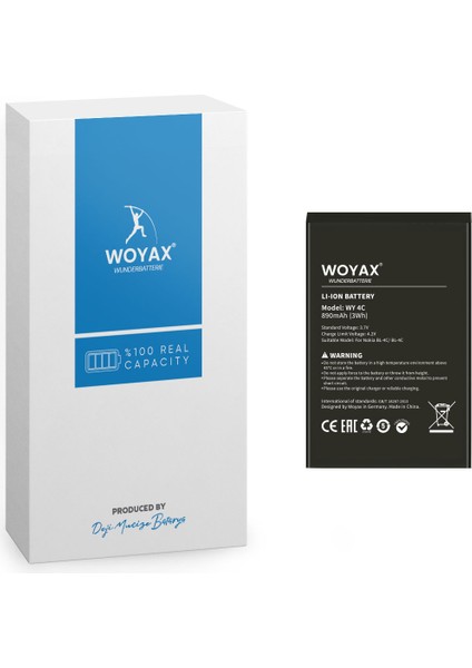 Woyax by Deji Nokia Bl-4c 6300 6100 6101 6131 X2 Uyumlu Mucize Batarya / Bl-4c