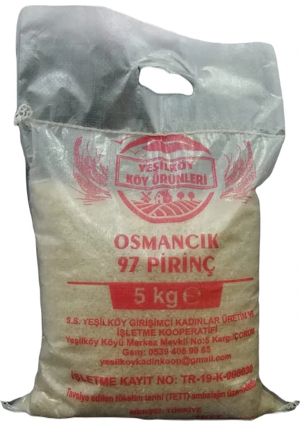 Yeşilköy Köy Ürünleri Osmancık 97 Pirinç 5 kg