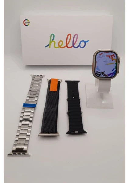 Eco Center Hello Watch 3 H12 Ultra 4gb Rom ve Aksesuar Bağlantılı Watch 8 Ultra Max Akıllı Saat Hellowatch3