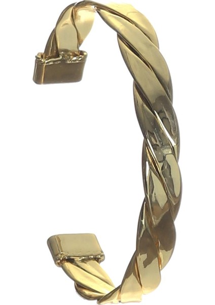 Erkek Altın Renk Lak Kaplama Ayarlanabilir Açık Bant Kalın Burgu Bileklik indirimleri