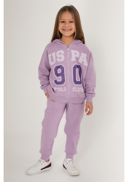 U.S. Polo Assn. Kız Çocuk Lila Pijama Takım 50285864-VR034