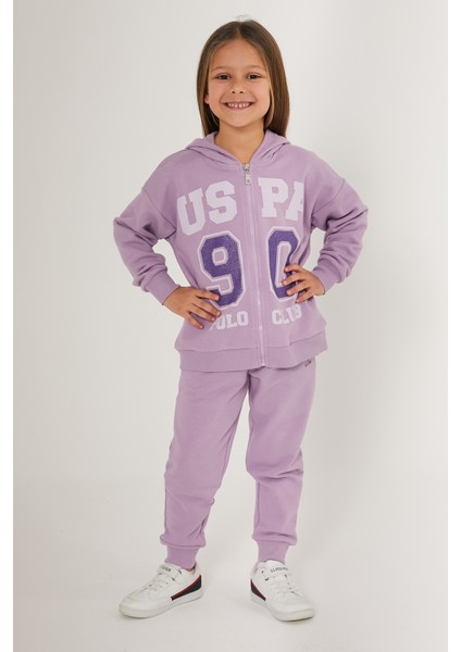 U.S. Polo Assn. Kız Çocuk Lila Pijama Takım 50285864-VR034