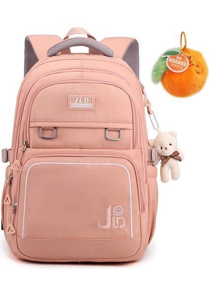 Jıanglıda Asılı Tokalı Düz Renk Okul Çantası - Pembe (Yurt Dışından)
