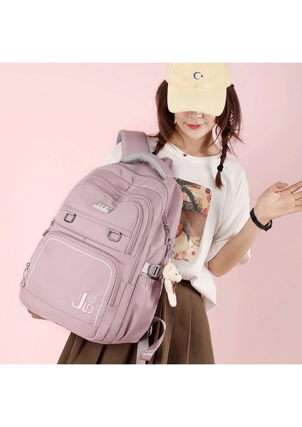 Jıanglıda Asılı Tokalı Düz Renk Okul Çantası - Pembe (Yurt Dışından) modelleri