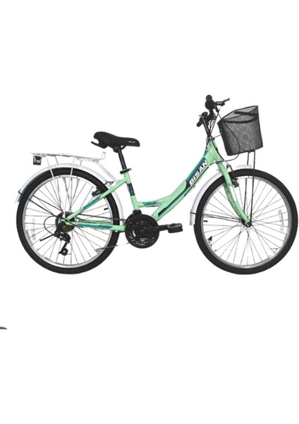 Mabella 26" 44CM Siyah Sepetli Mint Yeşil