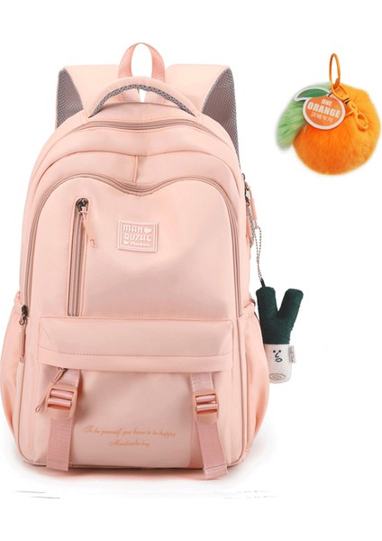 Aşınmaya Dayanıklı Öğrenci Sırt Çantası - Pembe (Yurt Dışından)