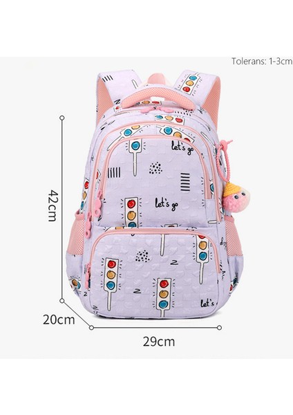 Baskılı Öğrenci Sırt Çantası - Pembe (Yurt Dışından) indirimleri