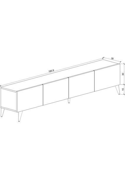 Beyaz 160 cm Tv Ünitesi Mdf - Modern ve Şık Tasarım