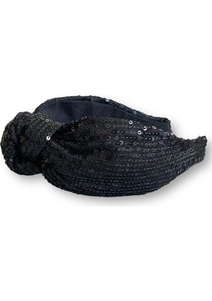 Pullu ve Payetli Düğümlü Siyah Taç fırsatları