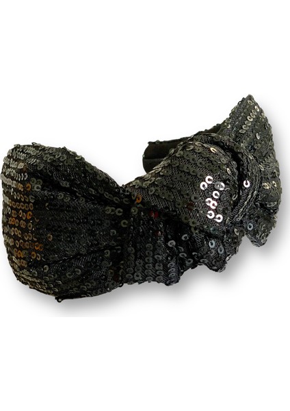 Pullu ve Payetli Düğümlü Siyah Taç indirimleri