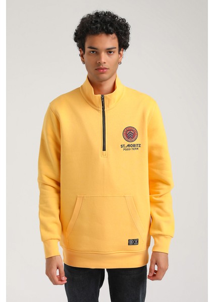 Half-Zip Hardal Slim Fit Half-Zip Sweatshırt 23FWM64064