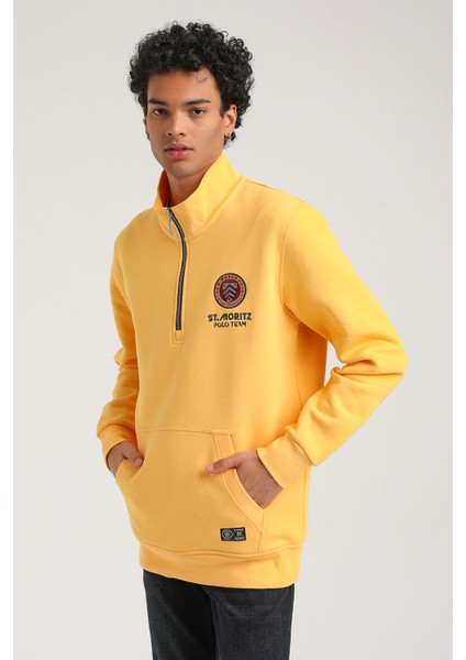 Half-Zip Hardal Slim Fit Half-Zip Sweatshırt 23FWM64064
