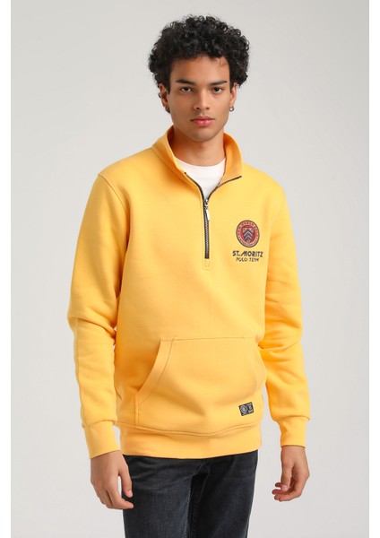 Half-Zip Hardal Slim Fit Half-Zip Sweatshırt 23FWM64064