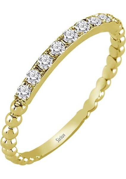 G Renk 0,19 Karat Pırlanta 9 Taş Yüzük 0404R0299