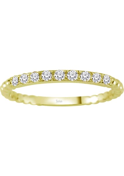 G Renk 0,19 Karat Pırlanta 9 Taş Yüzük 0404R0299