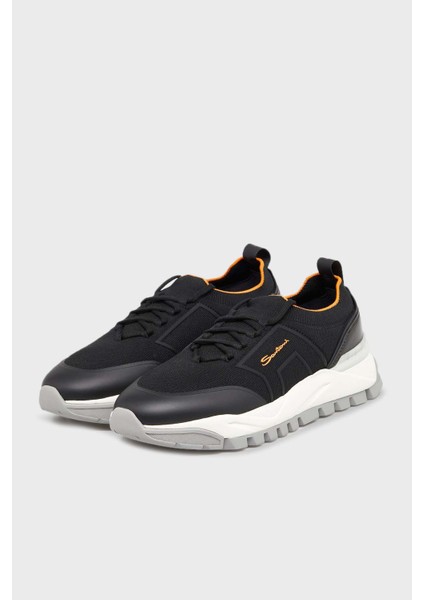 Deri Kalın Tabanlı Sneaker Ayakkabı Erkek Ayakkabı MBIH21923BGBRNITN01