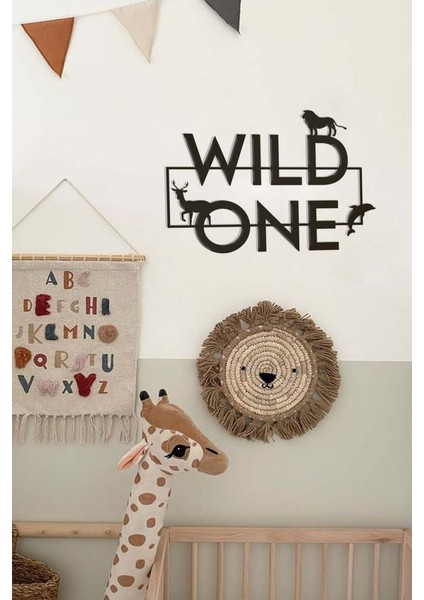 Ahşap Dekoratif Duvar Yazısı - Çocuk/bebek Odası - Wild One