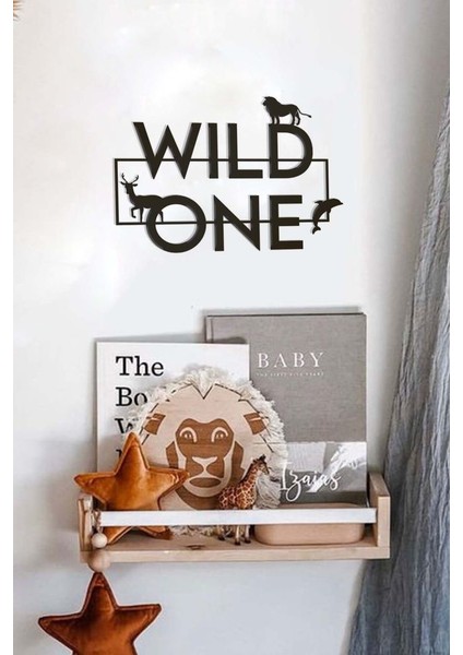 Ahşap Dekoratif Duvar Yazısı - Çocuk/bebek Odası - Wild One modelleri
