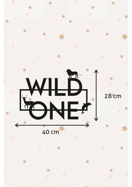 Ahşap Dekoratif Duvar Yazısı - Çocuk/bebek Odası - Wild One fırsatları