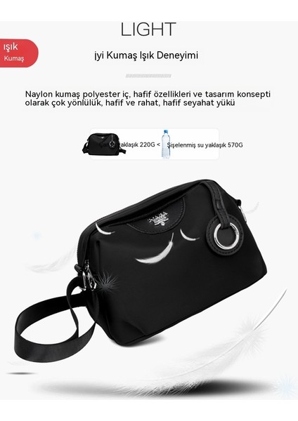 Kadın Oxford Kumaş Kadın Crossbody Rahat Anne Trend Büyük Kapasiteli Tek Omuz Tuval Çantası (Yurt Dışından)