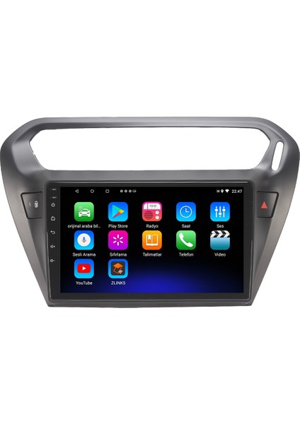 Citroen C-Elysee Android 12 Carplay Navigasyon Multimedya - 2gb Ram 32GB HDD fiyatları