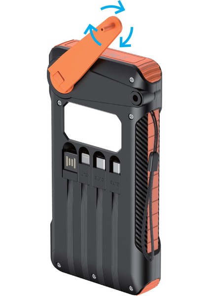 SO600 Solar Powerbank, 10000 Mah, LED Işık
