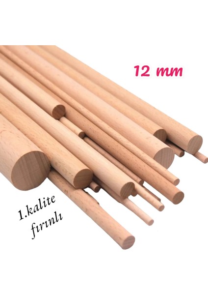 Home Ahşap Balsa Çubuk Çıta Kavela 12 mm Yivsiz 100 cm 5 Adet