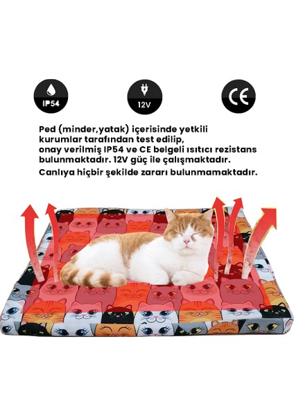 Evcil Hayvan Kedi Köpek Isıtıcı Ped 45X50CM