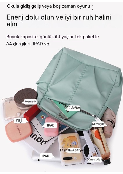Kadın Büyük Kapasiteli Sırt Moda Okul Naylon Kumaş Su Geçirmez Hafif Seyahat Sırt Çantası (Yurt Dışından) modelleri