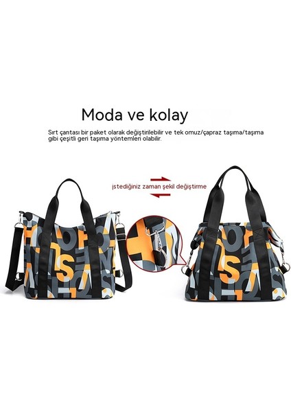 Büyük Kapasiteli Omuz Kadın Kadın Oxford Kumaş Messenger Rahat Tuval Moda Banliyö Çantası (Yurt Dışından) fırsatları