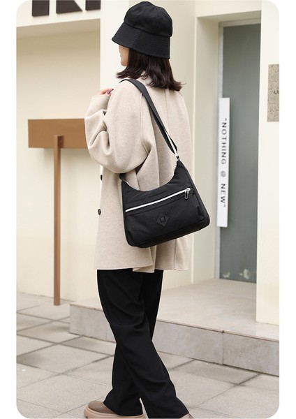 Kadın Rahat Minimalist Kore Düz Renk Moda Kadın Büyük Kapasiteli Kadın Omuz Messenger Çantası (Yurt Dışından) modelleri