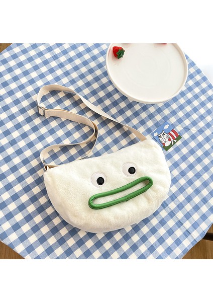 Kadın Peluş Sosis Ağız Peluş Bebek Sevimli Sevimli Sevimli Sevimli Karikatür Cep Telefonu Omuz Messenger Çantası (Yurt Dışından)
