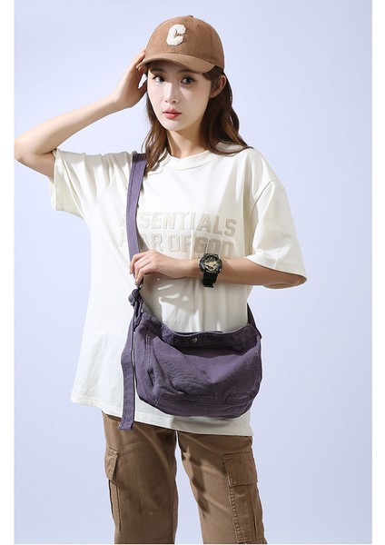 Büyük Kapasiteli Yaz Premium Tembel Rüzgar Retro Niş Crossbody Büyük Kapasiteli Banliyö Tuval Çantası (Yurt Dışından) fiyatları