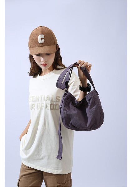 Büyük Kapasiteli Yaz Premium Tembel Rüzgar Retro Niş Crossbody Büyük Kapasiteli Banliyö Tuval Çantası (Yurt Dışından) fırsatları