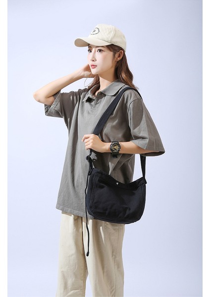Büyük Kapasiteli Yaz Premium Tembel Rüzgar Retro Niş Crossbody Büyük Kapasiteli Banliyö Tuval Çantası (Yurt Dışından) fırsatları