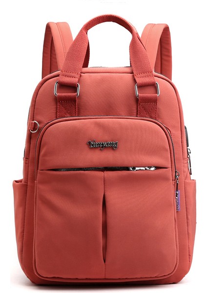 Rahat Sırt Kadın USB Şarj Sırt Bilgisayar Büyük Kapasiteli Akademi Tarzı Seyahat Sırt Bags Çantası (Yurt Dışından)