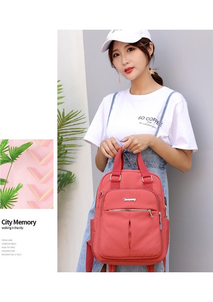 Rahat Sırt Kadın USB Şarj Sırt Bilgisayar Büyük Kapasiteli Akademi Tarzı Seyahat Sırt Bags Çantası (Yurt Dışından) modelleri