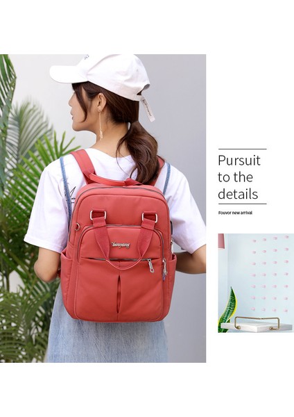 Rahat Sırt Kadın USB Şarj Sırt Bilgisayar Büyük Kapasiteli Akademi Tarzı Seyahat Sırt Bags Çantası (Yurt Dışından) fırsatları