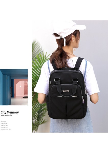 Rahat Sırt Kadın USB Şarj Sırt Bilgisayar Büyük Kapasiteli Akademi Tarzı Seyahat Sırt Bags Çantası (Yurt Dışından) fiyatları