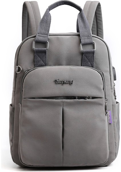 Rahat Sırt Kadın USB Şarj Sırt Bilgisayar Büyük Kapasiteli Akademi Tarzı Seyahat Sırt Bags Çantası (Yurt Dışından)