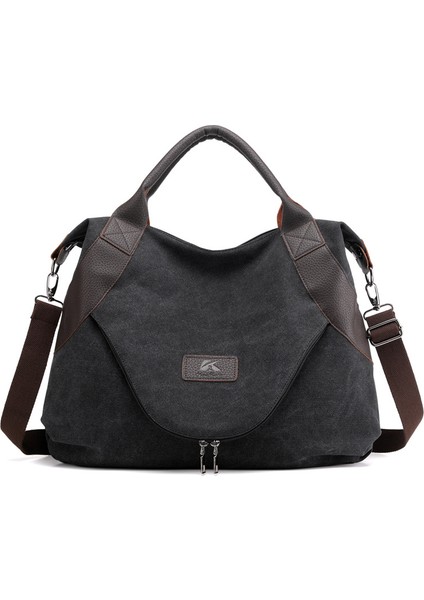 Kadın Büyük Kapasiteli Kadın Kanvas Tote Moda Tek Omuz Messenger Çantası (Yurt Dışından)