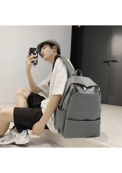 Okul Sırt Büyük Kapasiteli Ins Moda Düz Renk Sırt Kadın Kampüs Tarzı Sırt Öğrenci Çantası (Yurt Dışından) fiyatları