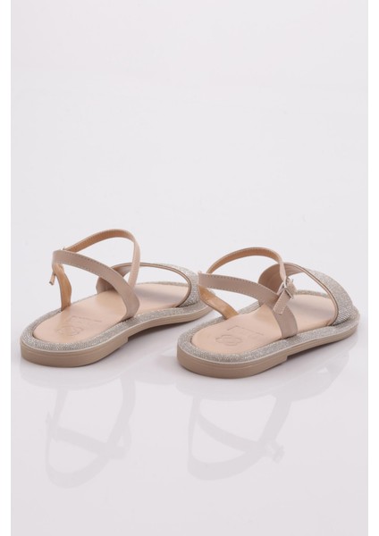 3051 Kadın Düz Taban Taşli Sandalet modelleri