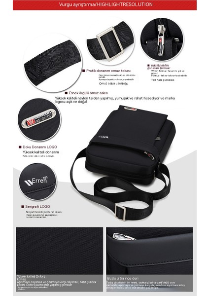 Gündelik Crossbody Erkek Omuz Erkek Oxford Kumaş Iş Evrak Dikey Küçük Büyük Boy Çantası (Yurt Dışından) fırsatları