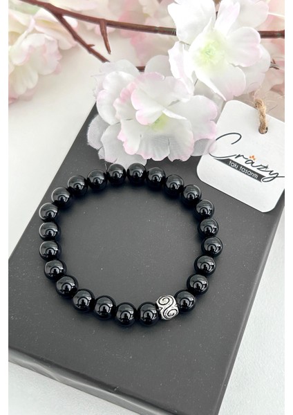 Hakiki Oniks Doğaltaş Erkek Bileklik