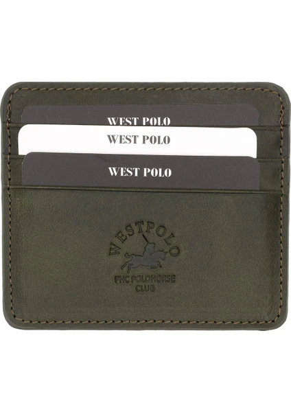 West Polo Orjinal Unisex Süper Slim Para Bölmeli Hakiki Deri Ince Kredi Kartlık & Kartvizitlik Cüzdan 6 Bölmel