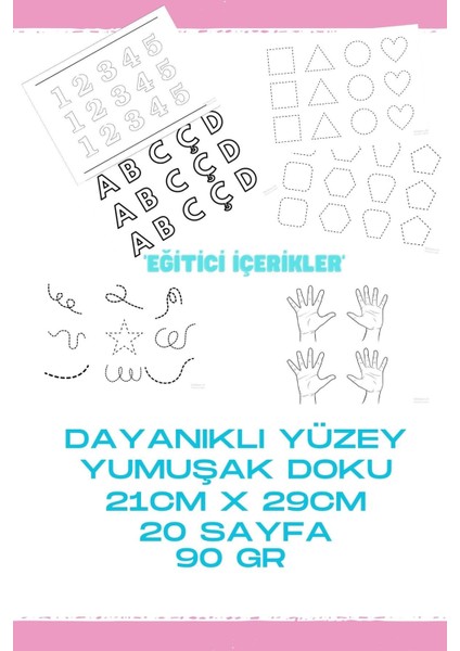 Parmak Boya Çocuk Resim Etkinlik Defteri + 10X60GR Yıkanabilir Parmak Boyası modelleri