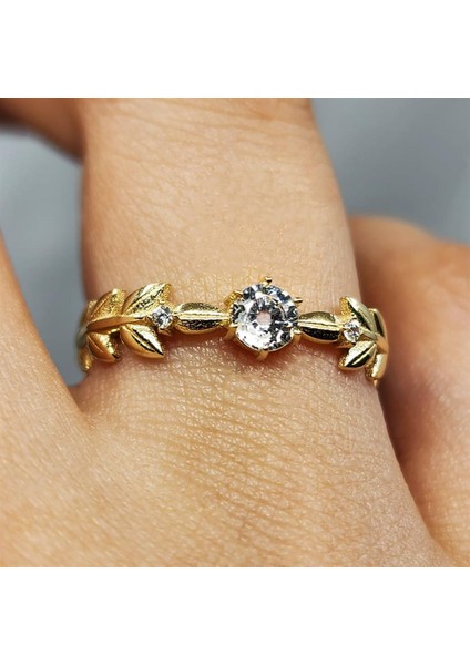Altın Yüzük - Başak Tasarım Signity Swaroski (Zirkon) Taşlı Tek Taş Fantezi 14 Ayar Altın Yüzük fırsatları